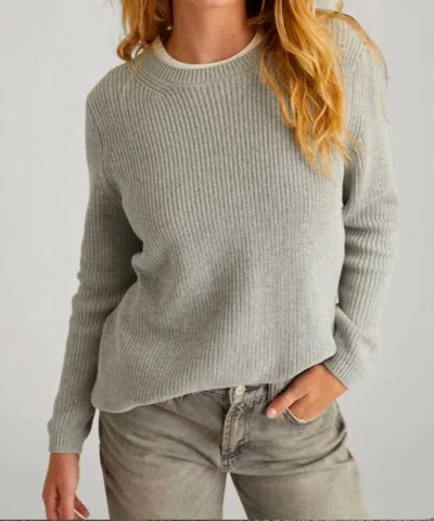 525 America Emma Crewneck Sweater In Medium Heather Grey