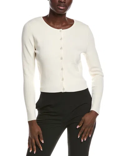 525 America Eva Cropped Cardigan In White
