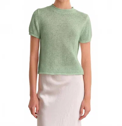 525 America Faye Rolled Edge Sweater Tee In Silt Green