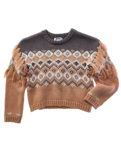 525 America Fringe Fairisle Sweater In Brown