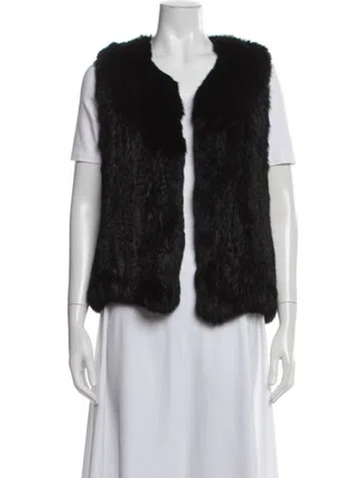 Pre-owned 525 America Fur Vest In Brown