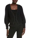525 America Gianna Cropped Cardigan In Black