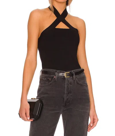 525 America Halter Cut Out Tank In Black