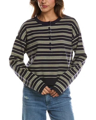 525 America Henley Sweater In Black