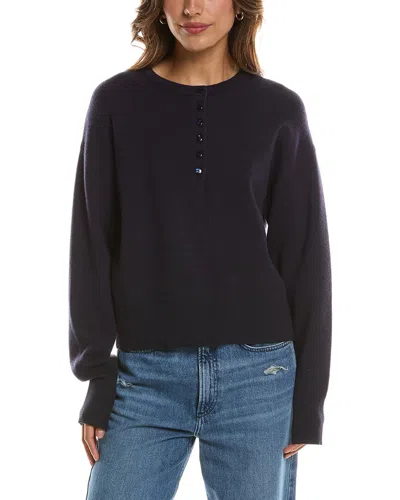 525 America Henley Sweater In Blue