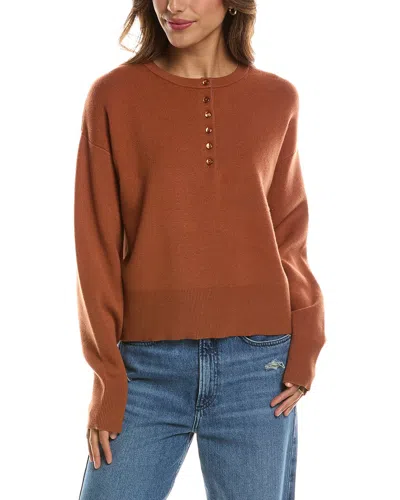 525 America Henley Sweater In Brown