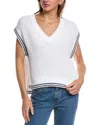 525 America High Low Sweater Vest In White