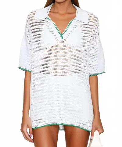 525 America Kacey Open Stitch Top In White