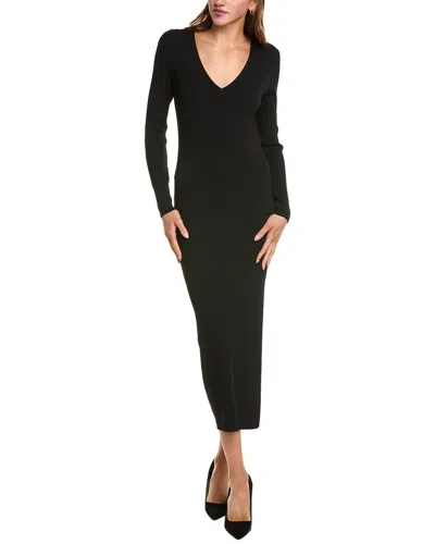 525 America Allison Maxi Lace Up Back Dress In Black