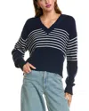 525 America Lea Distressed Pullover In Blue
