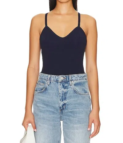 525 America Liv Rib Bralet Tank Top In Dark Blue