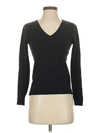 Pre-owned 525 America Long Sleeve Top Black V-neck Tops