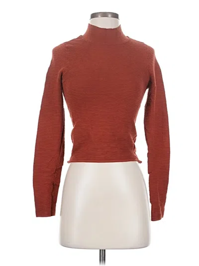 Pre-owned 525 America Long Sleeve Top Brown Turtleneck Tops