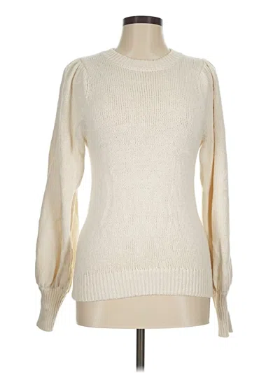Pre-owned 525 America Long Sleeve Top Ivory Turtleneck Tops
