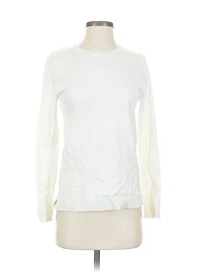 Pre-owned 525 America Long Sleeve Top White Crew Neck Tops