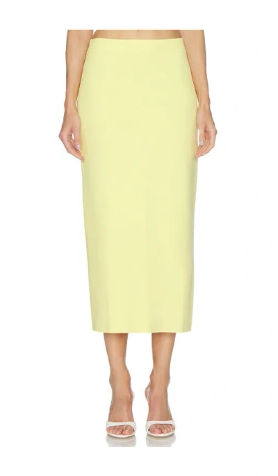525 America Lucia Knit Midi Skirt In Yellow