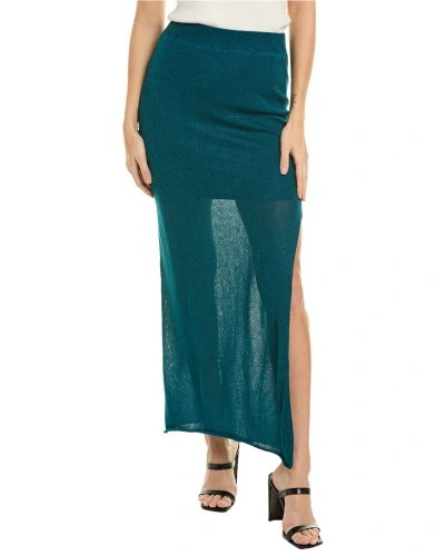 525 America Lurex Maxi Skirt In Green