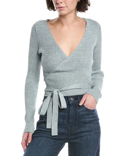 525 America Lurex Wrap Top In Gray