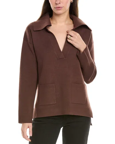 525 America Luxe Oversized Sailor Pullover In Brown