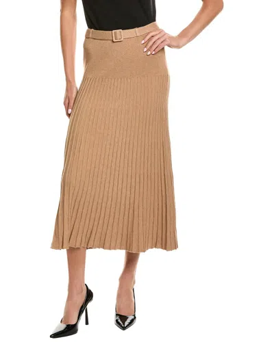 525 America Luxe Pleated Maxi Skirt In Neutral