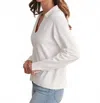 525 America Maddi Pullover In Chalk In White