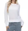 525 America Margot Crewneck Sweater In Bleach White In White