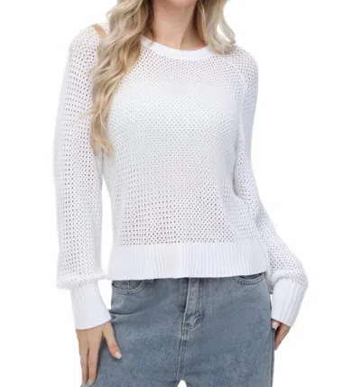 525 America Margot Crewneck Sweater In Bleach White