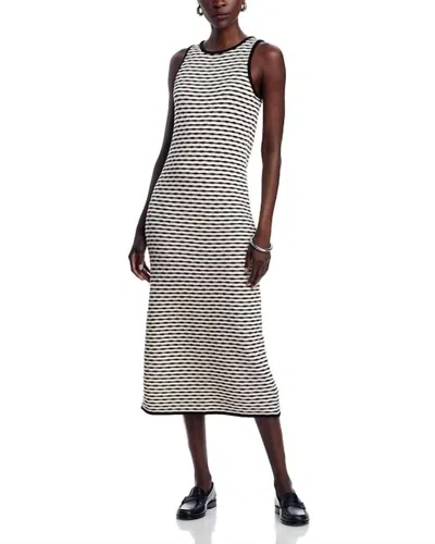 525 America Maura Wavy Stripe Maxi Dress In Sand Dollar Multi In White
