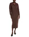525 America Maxi Sweater Shirtdress In Burgundy