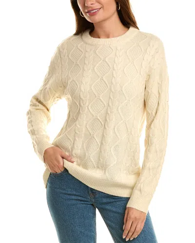525 America Lace-up Back Sweater In White