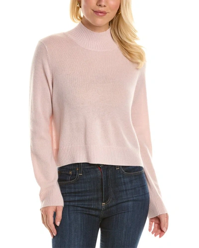 525 America Mock Neck Cashmere Sweater In Pink