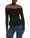525 America Morgan Peplum Top In Black
