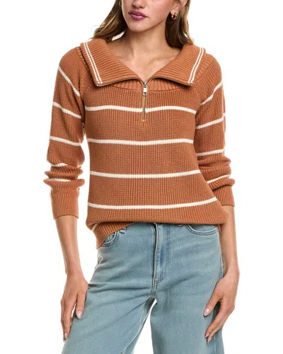 525 AMERICA 525 AMERICA OFF-SHOULDER STRIPE PULLOVER