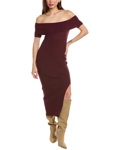 525 America Off-the-shoulder Maxi Dress In Red