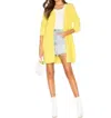 525 America Open Front Cardigan In Yellow In Yellow