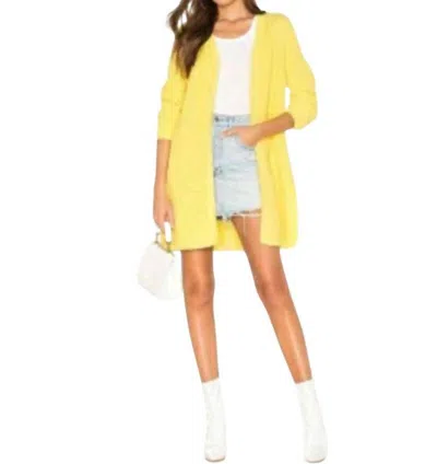 525 America Open Front Cardigan In Yellow