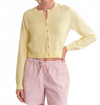 525 America Paloma Long Sleeve Cardigan In Lemon Icing In Yellow