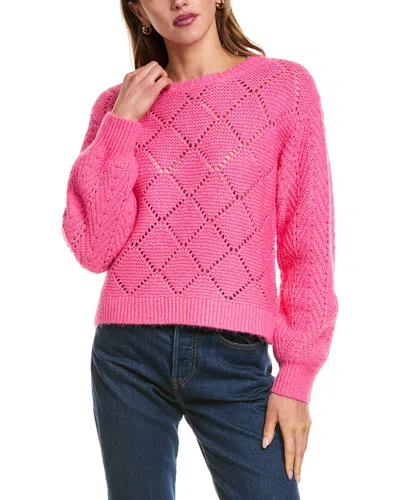 525 AMERICA 525 AMERICA POINTELLE LOFTY WOOL-BLEND PULLOVER