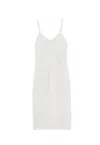 525 America Pointelle Midi Dress In White In White
