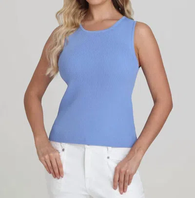 525 America Poppy Rib Tank Top In Forever Blue In Multi
