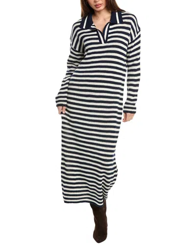 525 America Raya Polo Sweaterdress In Blue