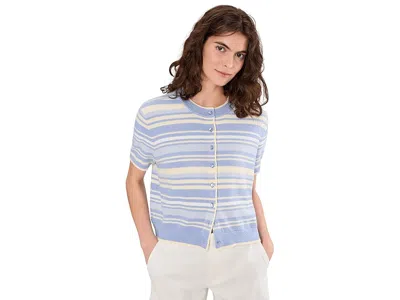 525 America Rosamund Striped Cardigan In Blue