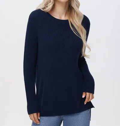 525 America Shaker Sweater In Navy In Blue