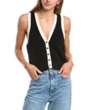 525 America Claudia Knitted Vest In Black In Black