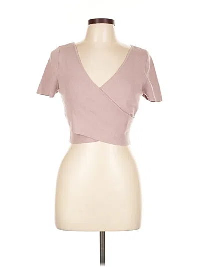525 America Short Sleeve Top Pink Sweetheart Neckline Tops In Brown