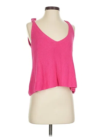 Pre-owned 525 America Sleeveless Top Pink Halter Neckline Tops