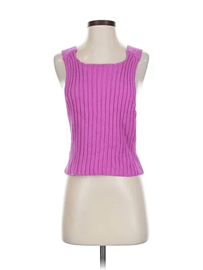 Pre-owned 525 America Sleeveless Top Purple Halter Neckline Tops