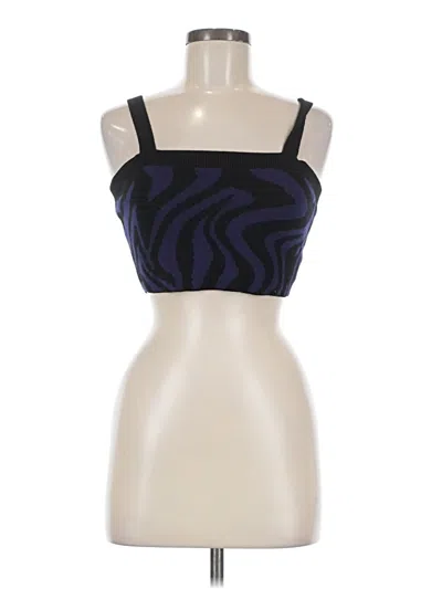 525 America Sleeveless Top Purple Strapless Neckline Tops In Blue