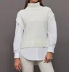 525 America Sofia Twofer Tunic In Sea Salt