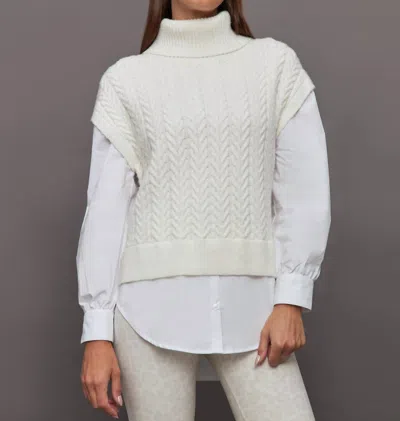 525 America Sofia Twofer Tunic In Sea Salt
